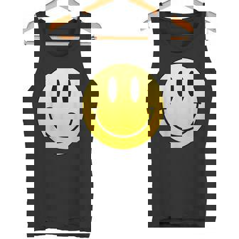 イエロー スマイル ハッピー ピース スマイル フェイス かわいい ユーモア すごい タンクトップ - Kawaiitshirt