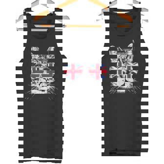 イギリス ユニオンジャック フラッグ イギリス 猫 イギリス タンクトップ - Kawaiitshirt