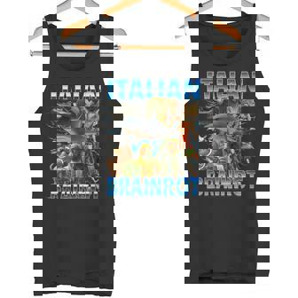 イタリアン ブレイン ミーム トラレロ トラララ ボンバルディーノ クロコディロ タンクトップ - Kawaiitshirt