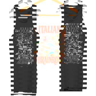 イタリアンブレイン レッド ウイルス ミーム マニア グラフィック タンクトップ - Kawaiitshirt