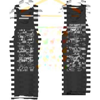 イタリアンブレインロットキャラクターの種類イタリアブレインロットアファベット タンクトップ - Kawaiitshirt