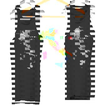 イタリア地図ブーツ 国旗 イタリア タンクトップ - Kawaiitshirt