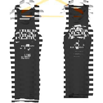 イリノイ州ギブソンビンテージアスレチックスポーツデザイン タンクトップ - Kawaiitshirt