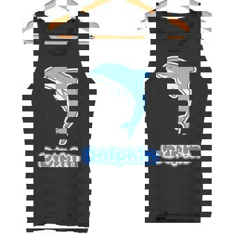 イルカ Dolphin ドルフィン【どうぶつフレンズ】水族館 海の生き物 ゆるくて かわいい 動物 イラスト タンクトップ - Kawaiitshirt