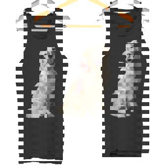 イングリッシュクリーム ゴールデンレトリバー 子犬 ピンク リボン クリーン ガール タンクトップ - Kawaiitshirt