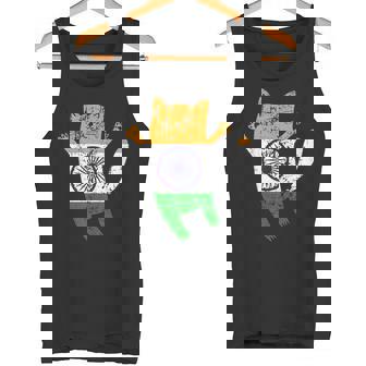 インド国旗 インド猫 タンクトップ - Kawaiitshirt