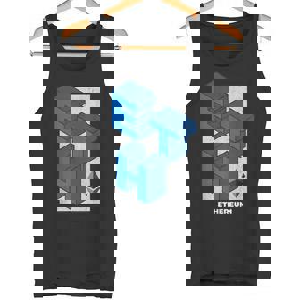 イーサリアム クリプトアイソメトリックテキスト Eth 暗号通貨シャツ タンクトップ - Kawaiitshirt