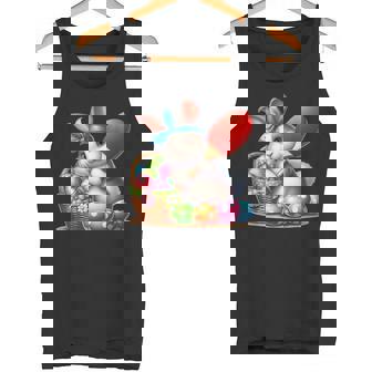 イースターバニー卓球ウサギイースターエッグ卓球 タンクトップ - Kawaiitshirt