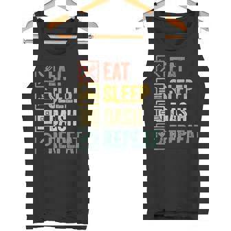 イートスリープダッシュリピートビデオゲームジオメトリビデオゲーマー タンクトップ - Kawaiitshirt