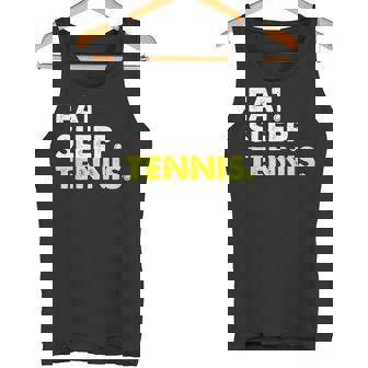 イート・スリープ・テニス タンクトップ - Kawaiitshirt