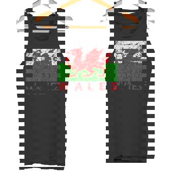 ウェールズ国旗 ウェールズ ドラゴン アンティーク調 メンズ レディース キッズ タンクトップ - Kawaiitshirt