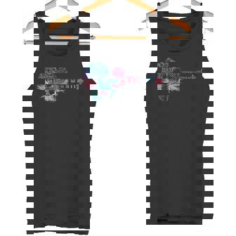 ウクレレ トライバル・フラワー アロハ・ギター ハワイ タンクトップ - Kawaiitshirt