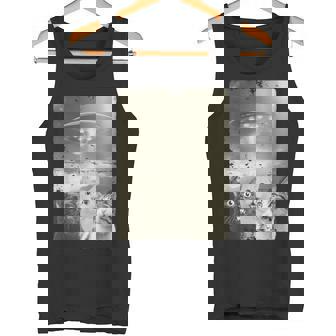 エイリアン Ufo ファニー キャッツ エイリアンの侵略猫 タンクトップ - Kawaiitshirt