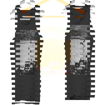 エゴン・シーレ作「ドナウ川のシュタインの教会」1913 タンクトップ - Kawaiitshirt