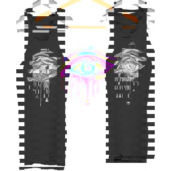 エジプトのホルスの目 トリッピー サイケデリック アート 宇宙 シュール タンクトップ - Kawaiitshirt