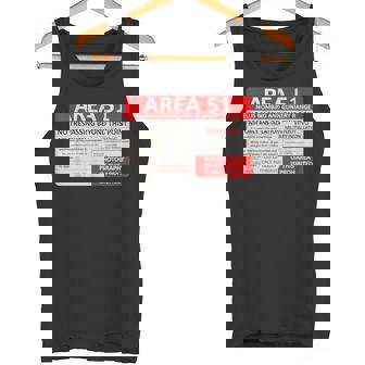 エリア51 フェイクミリタリーサイン タンクトップ - Kawaiitshirt