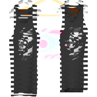 オハイオ州オハイオ州立大学 破れ加工 オハイオ州旗 タンクトップ - Kawaiitshirt