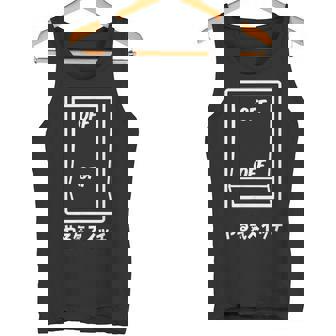 オフオフ やる気スイッチ ジョーク かわいい おやじギャグ ギャグ おもしろ タンクトップ - Kawaiitshirt