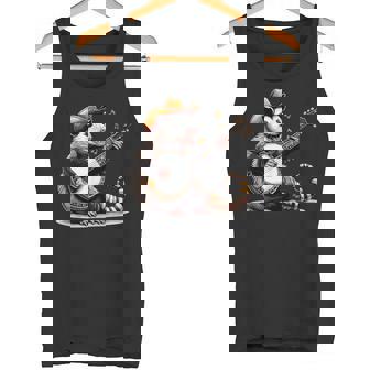 オポッサム演奏 バンジョー ギター 面白い ポッサムハット ゴミ オポッサム タンクトップ - Kawaiitshirt