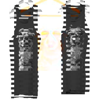オーストラリアン・シェパード＆サングラス 愛犬家 シェパード タンクトップ - Kawaiitshirt
