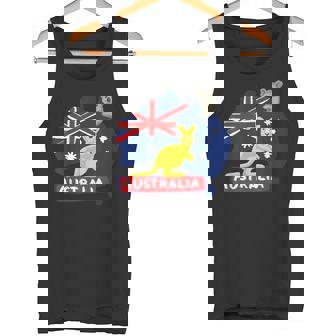オーストラリア国旗マップ コンチネント カンガルー コアラ タンクトップ - Kawaiitshirt