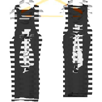 オーボエで遊ぶサングラスをかけた猫 タンクトップ - Kawaiitshirt