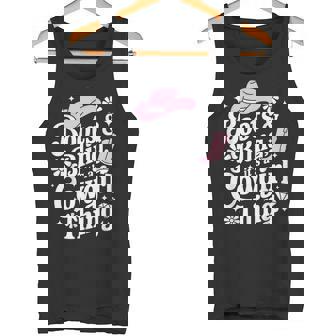 カウガールブーツ、キラキラ、カントリーミュージックギフト タンクトップ - Kawaiitshirt