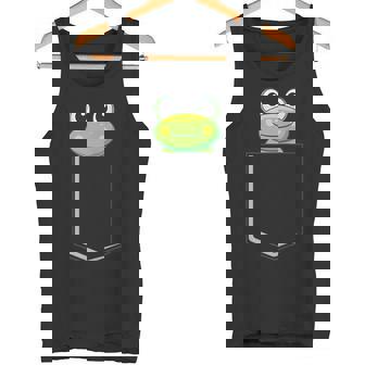 カエルポケットにカエルポケットペットカエルグリーンカエルポケット タンクトップ - Kawaiitshirt