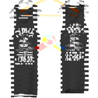 カナダはウクライナのウクライナのカナダの旗のtシャツで立ちます タンクトップ - Kawaiitshirt