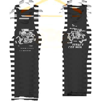 カフェレーサー 手描きバイクデザイン タンクトップ - Kawaiitshirt