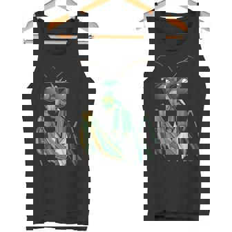 カマキリのサングラスをかぶったコスチュームファニーバグ昆虫 タンクトップ - Kawaiitshirt