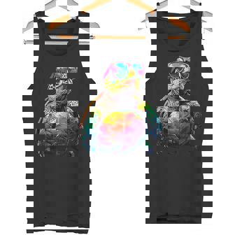 カメ カラフル Popart レインボー 爬虫類 かわいい亀 タンクトップ - Kawaiitshirt