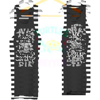 カメがすべてを良くするかわいい陸亀 タンクトップ - Kawaiitshirt
