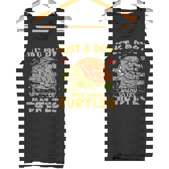 カメが大好きな少年 タンクトップ - Kawaiitshirt