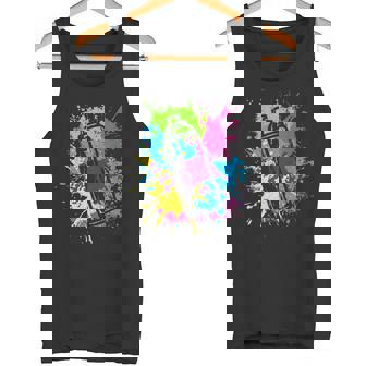 カラフル グラフィティグラフィックスプレーペンキの缶ストリートアートアーティスト タンクトップ - Kawaiitshirt