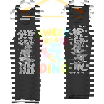 カラフル スイート おやつ 恐竜 かわいい 恐竜 デザート アイスクリーム タンクトップ - Kawaiitshirt