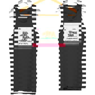 カリフォルニア州「ベアリパブリック」州旗 タンクトップ - Kawaiitshirt