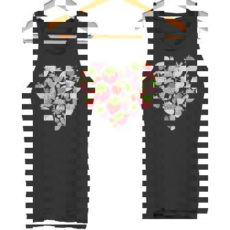 カワイイ ストロベリーハート コテージコア エステ ストロベリー タンクトップ - Kawaiitshirt