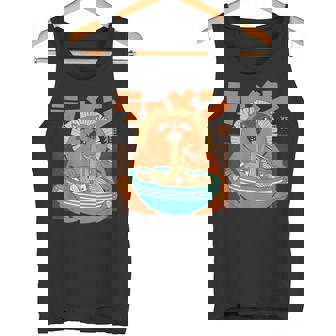 カワイイ ラーメンタヌキ妖怪 オタク アニメ 漫画 タンクトップ - Kawaiitshirt