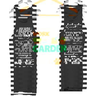 ガーデニング 犬 ペット好き 庭師 庭 ペット ギフト 植物 タンクトップ - Kawaiitshirt