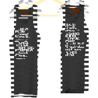 キック&スネア&トムズ&ハイハット&クラッシュドラムセットテキスト タンクトップ - Kawaiitshirt