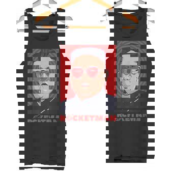 キム・ジョンウン、ファニー・ロケットマン・パロディ・ロックンロール タンクトップ - Kawaiitshirt