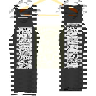 キャンピング ルール 遊び心たっぷりのヴィンテージ調デザイン おもしろ キャンプ タンクトップ - Kawaiitshirt