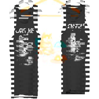 キャンプ Camp Time アウトドア 焚火 おもしろ 犬 柴犬好き 柴犬 名言 文字 面白い ふざけた ネタ タンクトップ - Kawaiitshirt