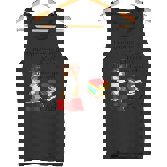 キュート・ハピネス・イズ・シェルティー・アンド・ブックス・シェルティー・マム タンクトップ - Kawaiitshirt