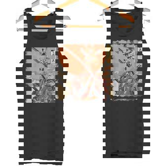 キリン 動物 日本美術 侍 浮世絵 タンクトップ - Kawaiitshirt