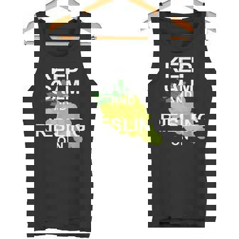 キープ・カームとリースリング・オン・ワイン タンクトップ - Kawaiitshirt