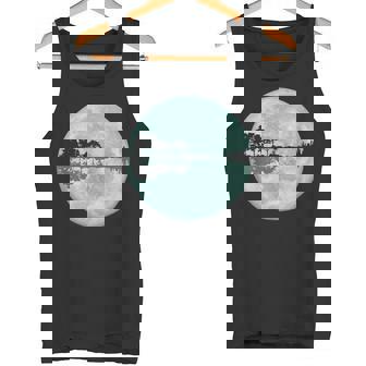 ギター 湖 反射 月 ギター ミュージシャン タンクトップ - Kawaiitshirt