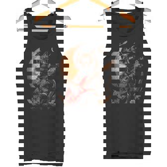 ギターを弾くロックキャット 面白いロックミュージックギター猫 タンクトップ - Kawaiitshirt