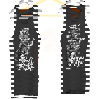 ギターを弾く猫 ヘヴィメタル ロックキャット おもしろギタリスト タンクトップ - Kawaiitshirt